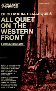 Cover of: Remarque's All quiet on the western front