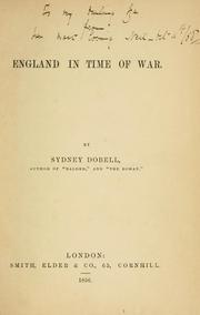 Cover of: England in time of war. by Sydney Dobell