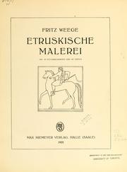 Cover of: Etruskische Malerei.