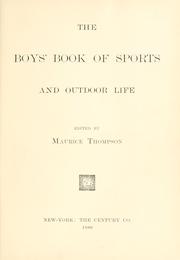 Cover of: boys' book of sports: and outdoor life
