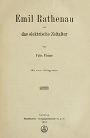 Cover of: Emil Rathenau und das elektrische Zeitalter