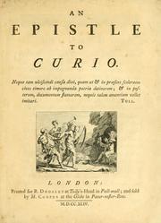 Cover of: epistle to Curio.