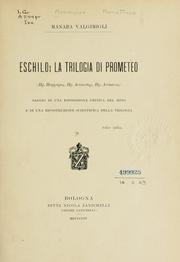 Cover of: Eschilo: la trilogia di Prometeo, ...