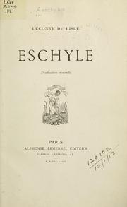 Eschyle by Aeschylus