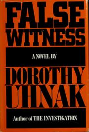 Cover of: False witness: a novel