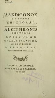 Cover of: Epistolae, graece et latine