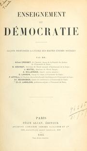 Cover of: Enseignement et démocratie. by Alfred Croiset