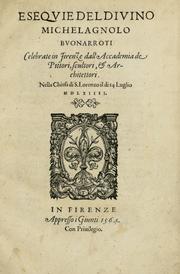 Eseqvie del divino Michelagnolo Bvonarroti by Jacopo Giunta