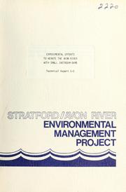 Cover of: EXPERIMENTAL EFFORTS TO AERATE THE AVON RIVER WITH SMALL INSTREAM DAMS.