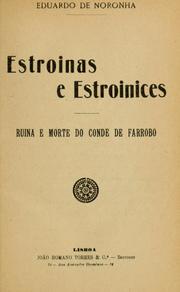Cover of: Estroinas e estroinices: ruina e morte do Conde de Farrobo