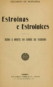 Cover of: Estroinas e estroinices by Eduardo de Noronha