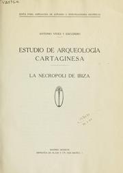 Cover of: Estudio de arqueologia Cartaginesa by Antonio Vives y Escudero