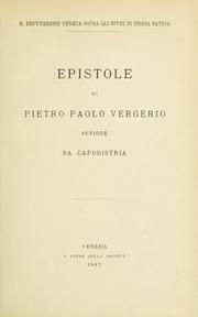 Cover of: Epistole
