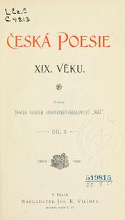 Cover of: eská poesie XIX. vku.: Vydal Spolek eských spisovatel-belletrist "Máj"