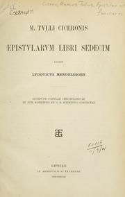 Cover of: Epistularum libri sedecim by Cicero