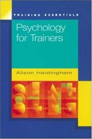 Cover of: Psychology for Trainers | Alison Hardingham