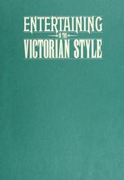 Cover of: Entertaining in the Victorian style