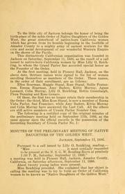 An epitome of facts and events relative to the founding of the order by Native daughters of the Golden West. Ursula parlor, no. 1