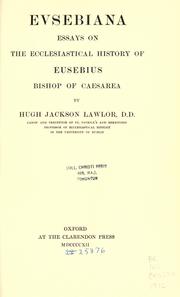 Cover of: Eusebiana by Hugh Jackson Lawlor