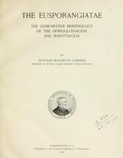 Cover of: The Eusporangiatae: the comparative morphology of the ophioglossaceae and marattiaceae
