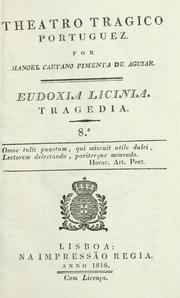 Cover of: Eudoxia Licinia: tragedia.