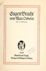 Cover of: Eugen Bracht.