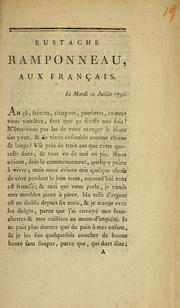 Cover of: Eustache Ramponneau, aux Français: le mardi 12 juillet 1791
