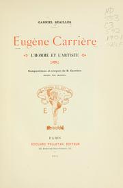 Cover of: Eugene Carriere: l'homme et l'artiste