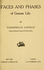Cover of: Faces and phases of German life.