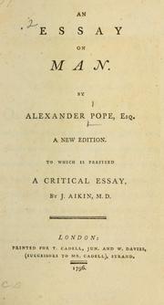 Cover of: An essay on man ... by Alexander Pope