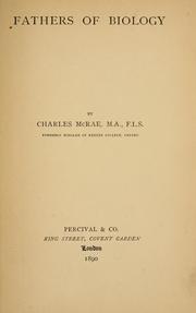 Cover of: Fathers of biology by Charles McRae