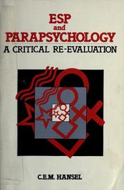 Cover of: ESP and parapsychology: a critical reevaluation