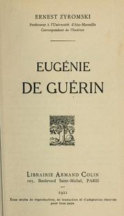 Cover of: Eugénie de Guérin.