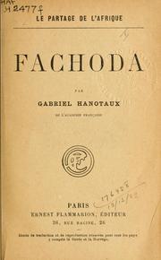 Cover of: Fachoda. by Gabriel Hanotaux