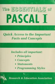 Cover of: The essentials of Pascal