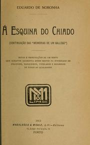 Cover of: A esquina do Chiado by Eduardo de Noronha