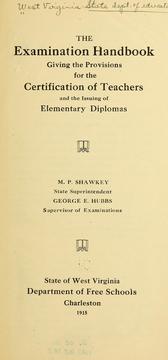 Cover of: The examination handbook