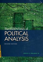 Cover of: The essentials of political analysis by Philip H. Pollock