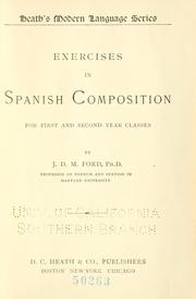 Cover of: Exercises in Spanish composition for first and second year classes