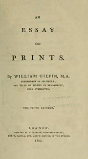 Cover of: An essay on prints. by Gilpin, William