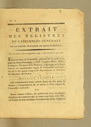 Cover of: Extrait des registres