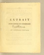 Cover of: Extrait d'une lettre du commissaire Sonthonax, au general Bauvais