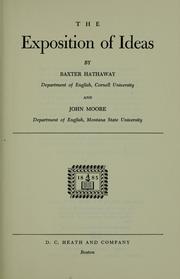 Cover of: The exposition of ideas