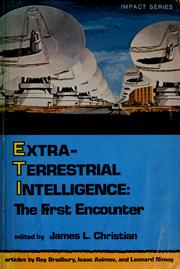 Cover of: Extra-terrestrial intelligence by edited by James L. Christian.