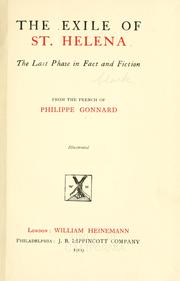 Cover of The exile of St. Helena by philippe gonnard