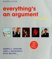 Cover of: Everything's an argument with readings.