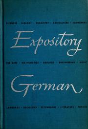 Cover of: Expository German: readings in the sciences and the arts