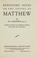 Cover of: Expository notes on the Gospel of Matthew