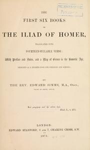 Cover of: The first six books of the Iliad of Homer by Όμηρος (Homer)