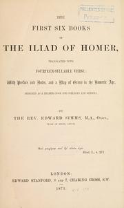 Cover of: The first six books of the Iliad of Homer by Όμηρος